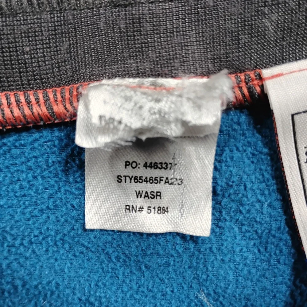 Patagonia Kids XL 14 Micro D Snap-T Full-Zip Fleece Hoody Coral Blue 65465 *Flaw
